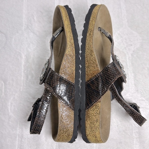 Birkenstock Betula Women’s Brown Crystal Boho Slingback Sandals Size 8 8.5 - Picture 8 of 15